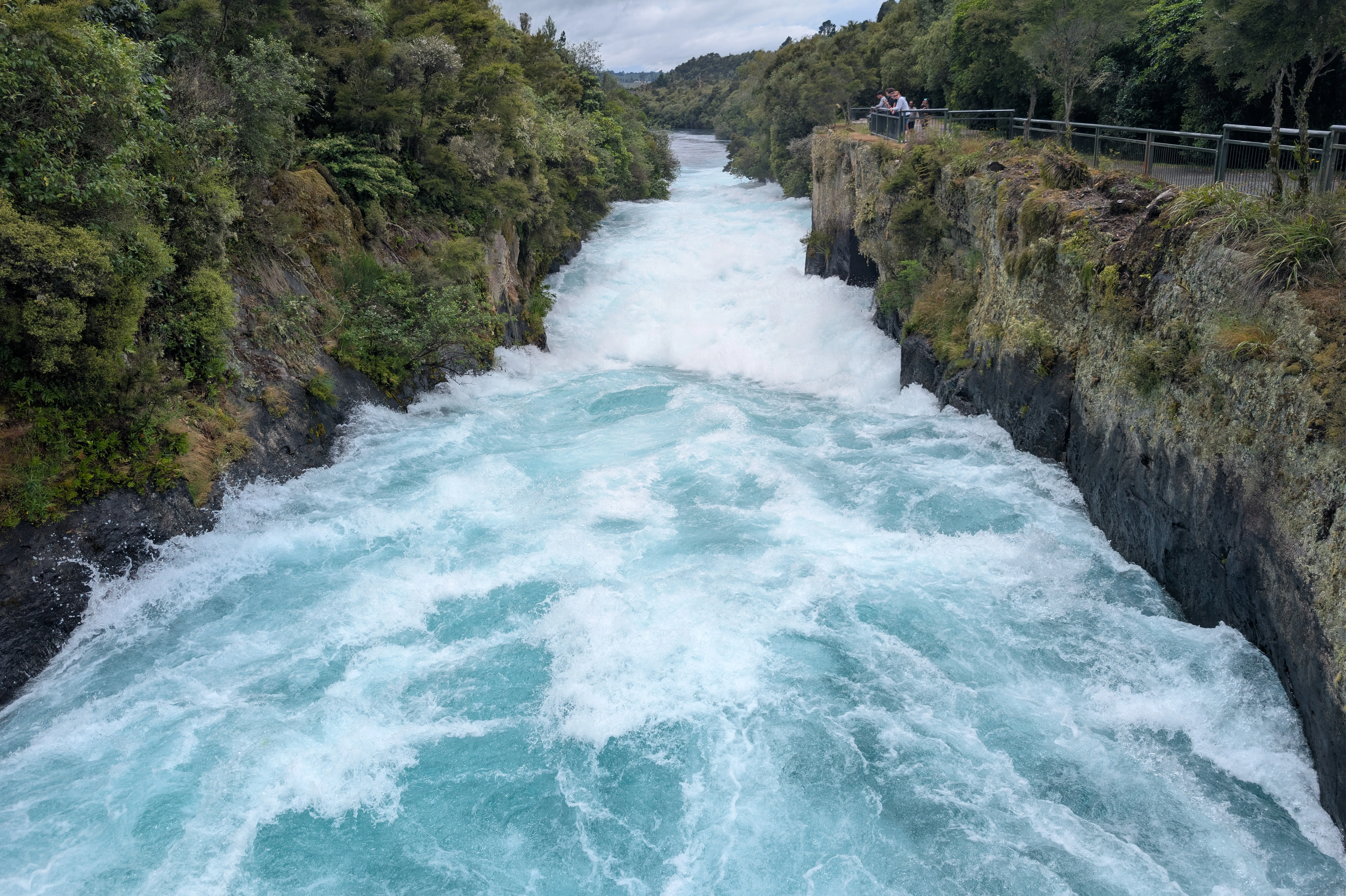 Looking down from the bridge