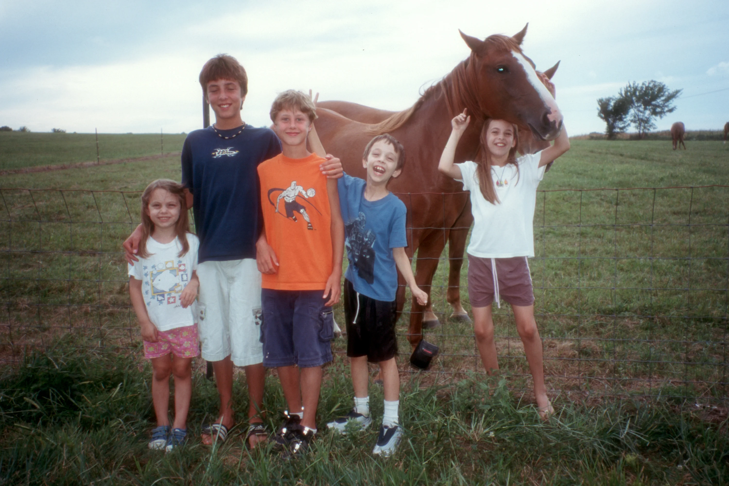 Kids with Kentucky Horse