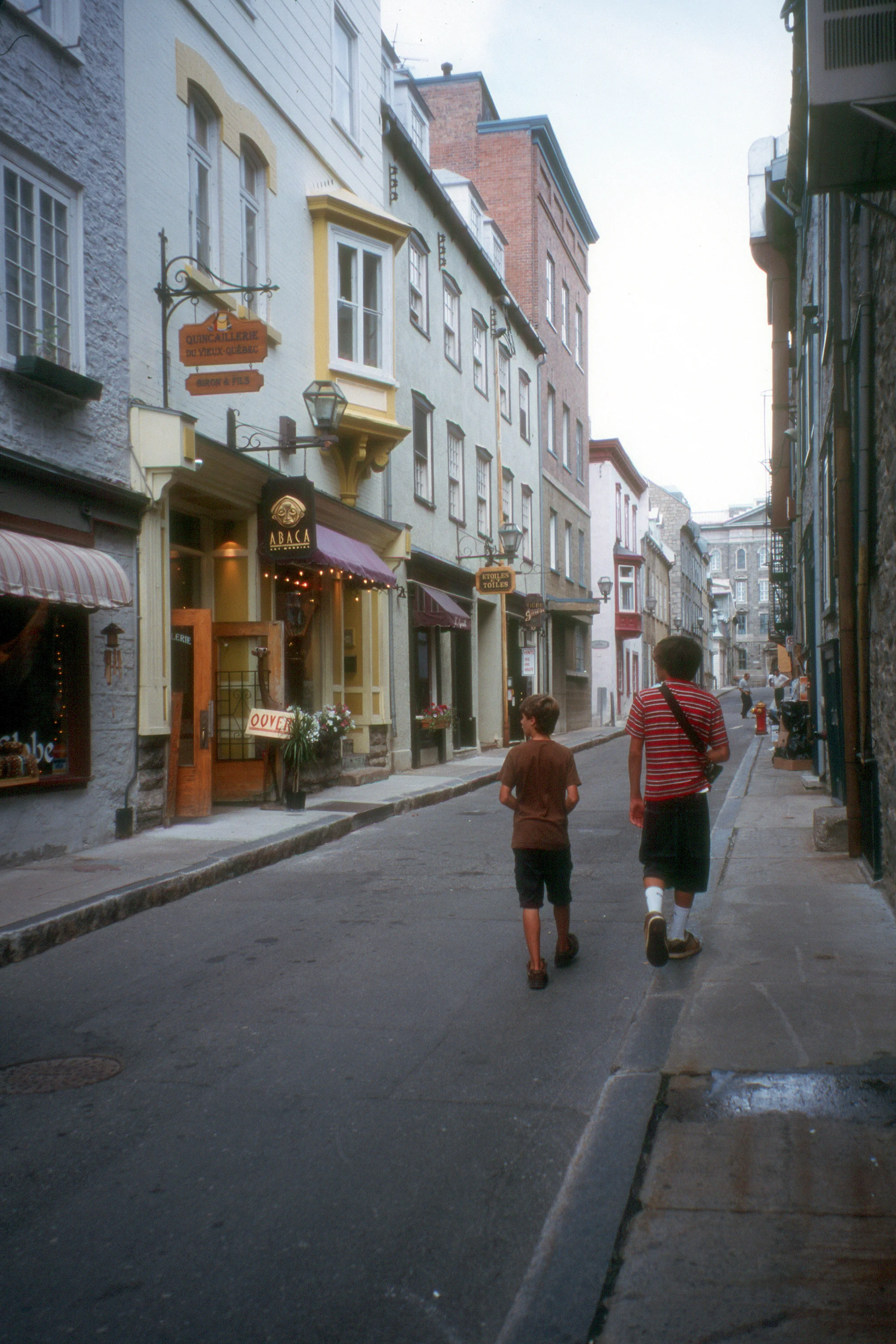 Boy's on streets of Quebec City