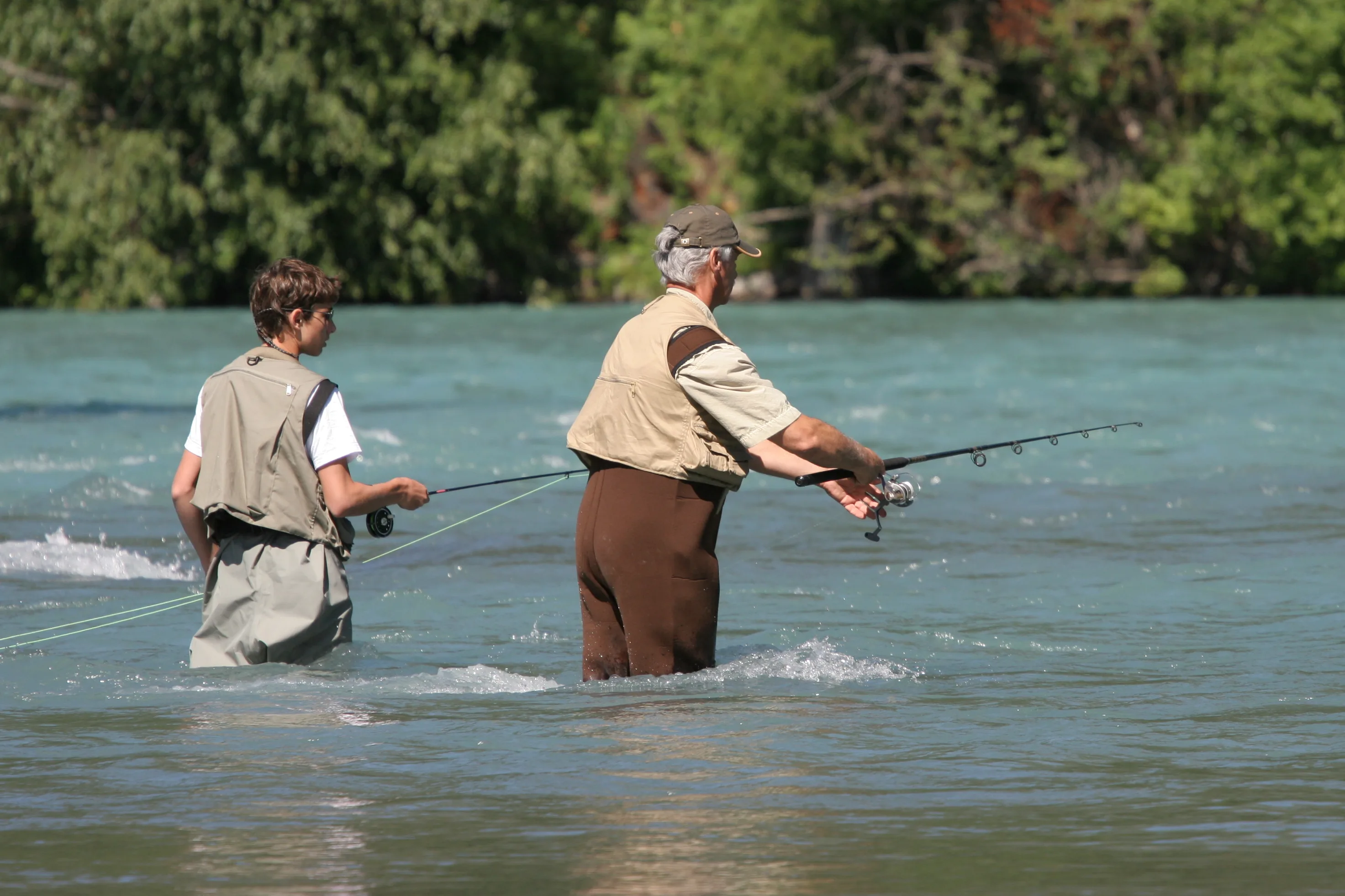 Hans and Jonathan on Russian River