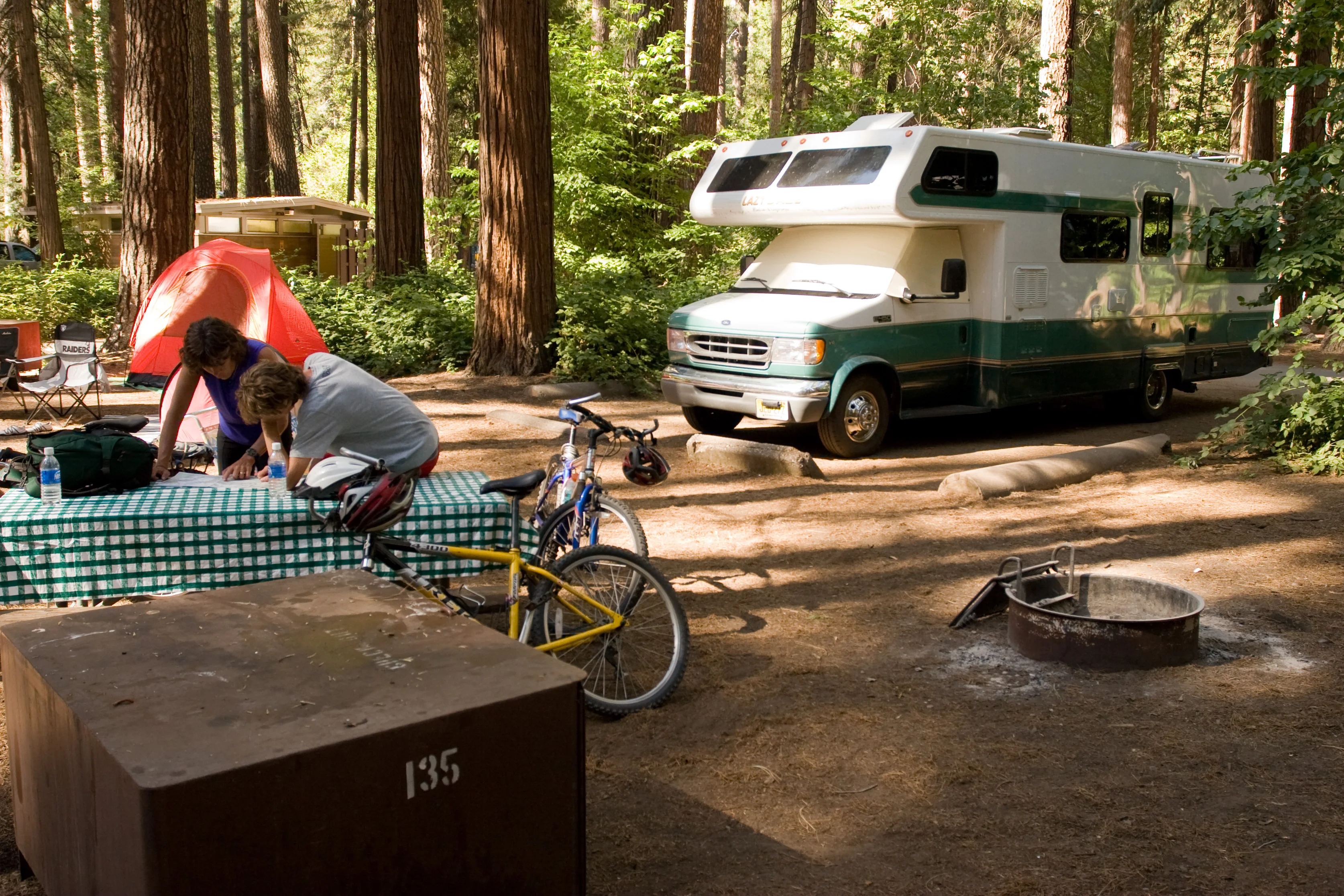 North Pine campsite with Lazy Daze