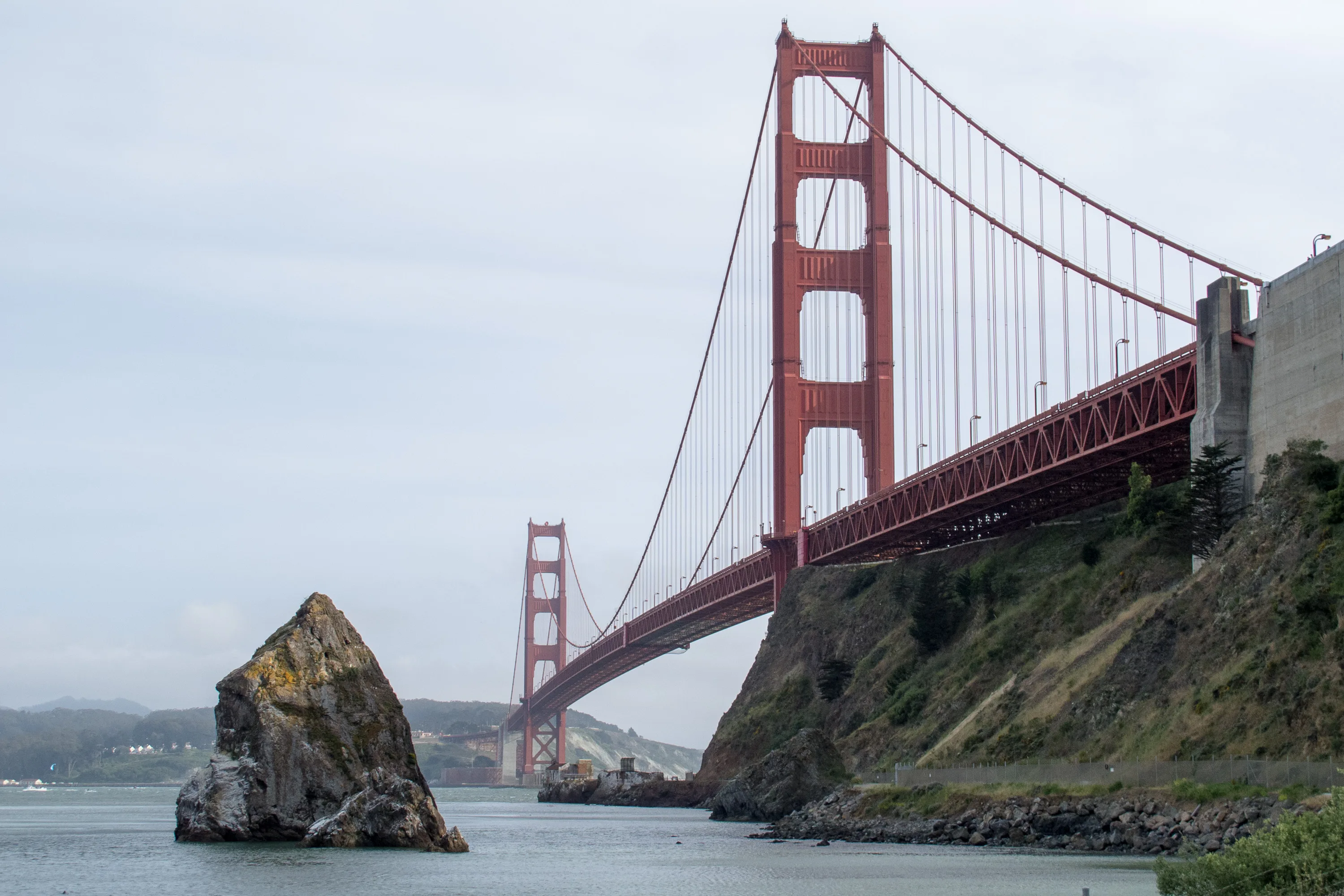 Golden Gate Bridge before Climb out on Bikes