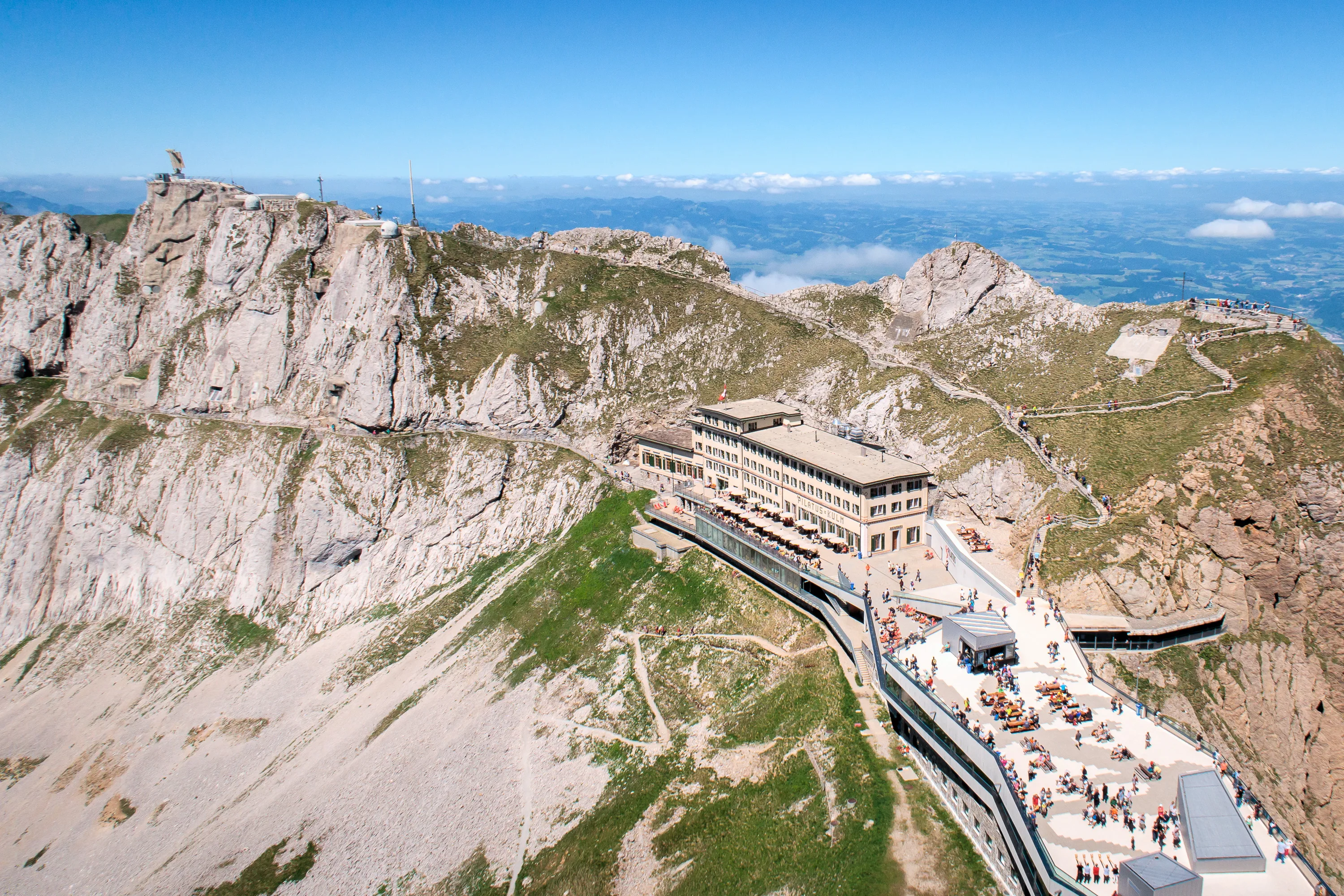 View of Pilatus-Kulm Hotel from Esel