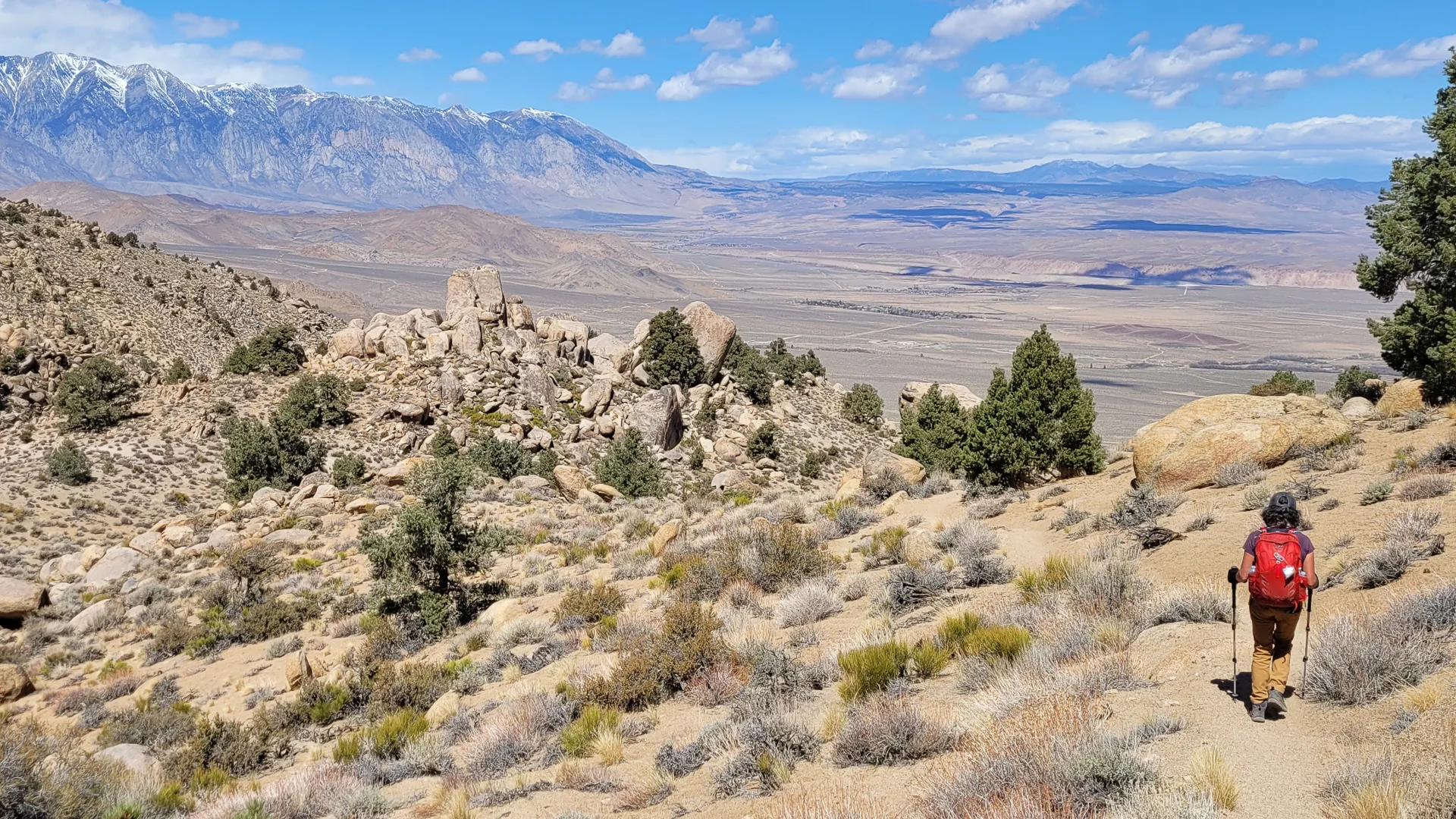 Hiking down from the Druids