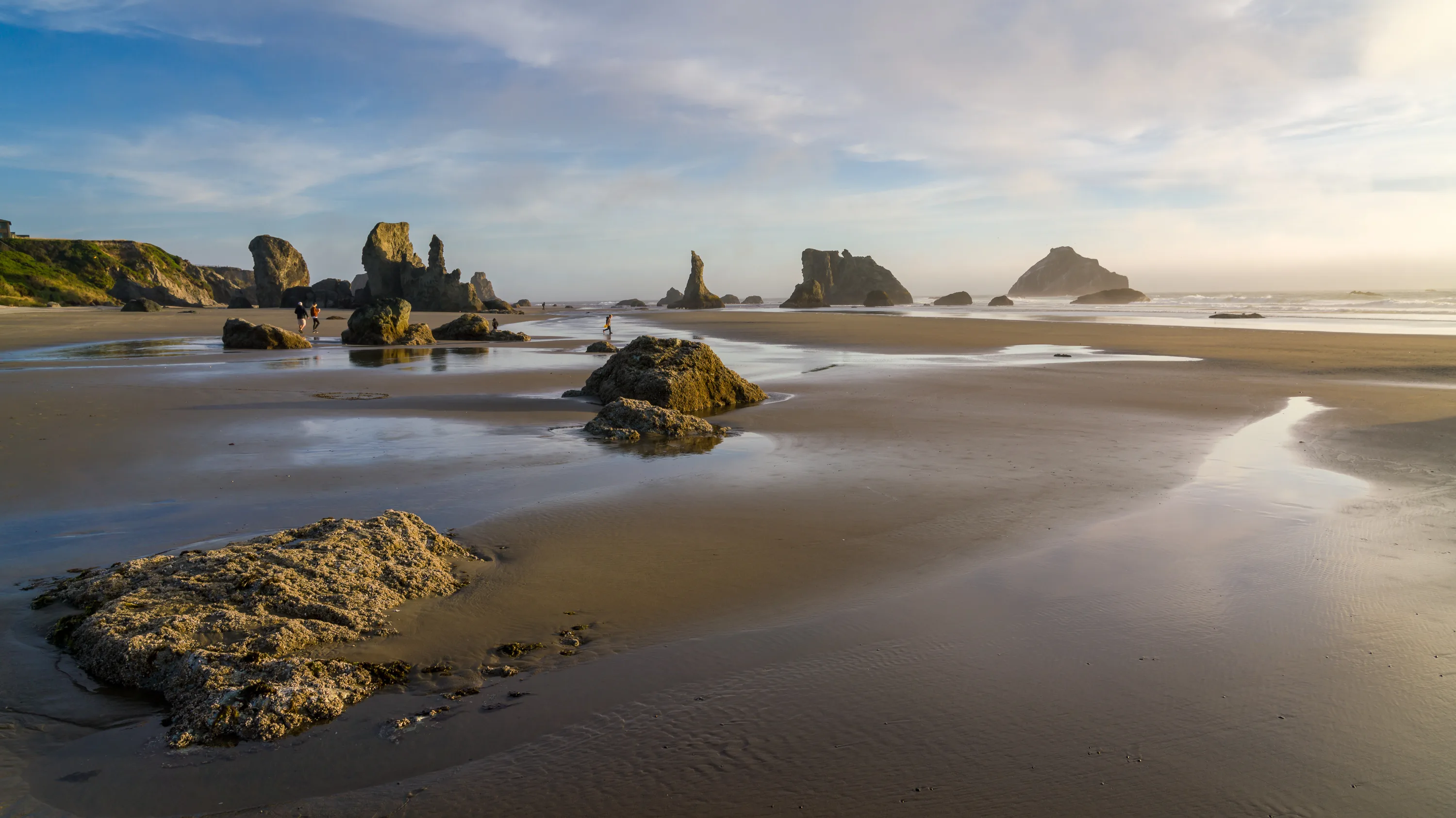 Bandon Beach during sunset