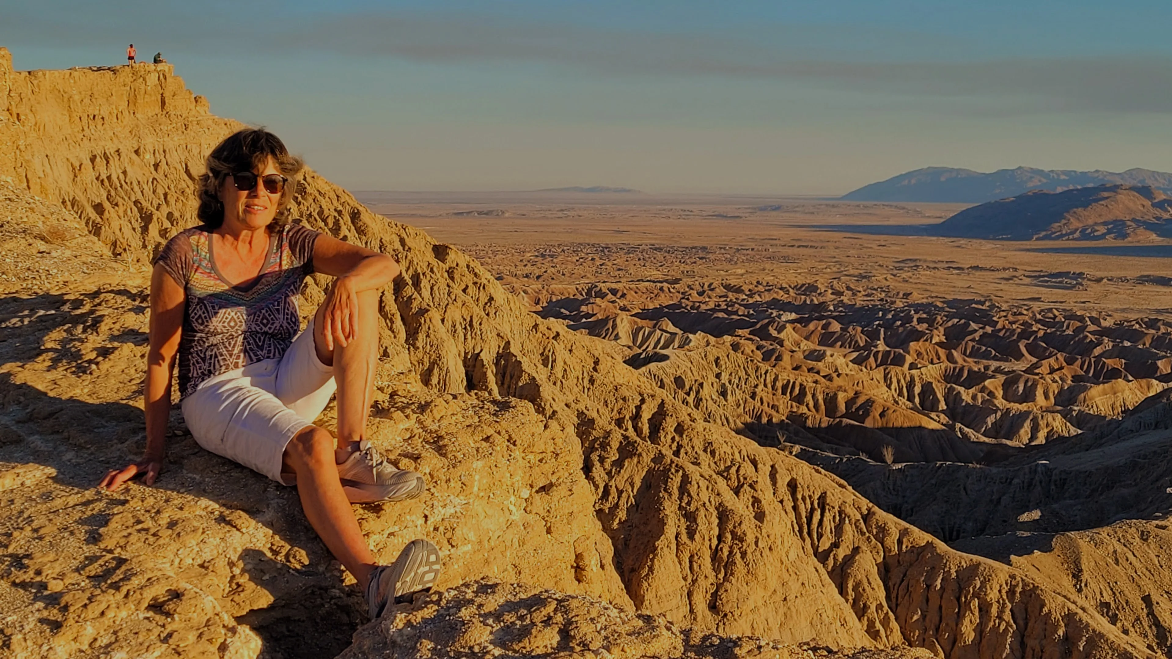 Lolo enjoying sunset at Fonts Point