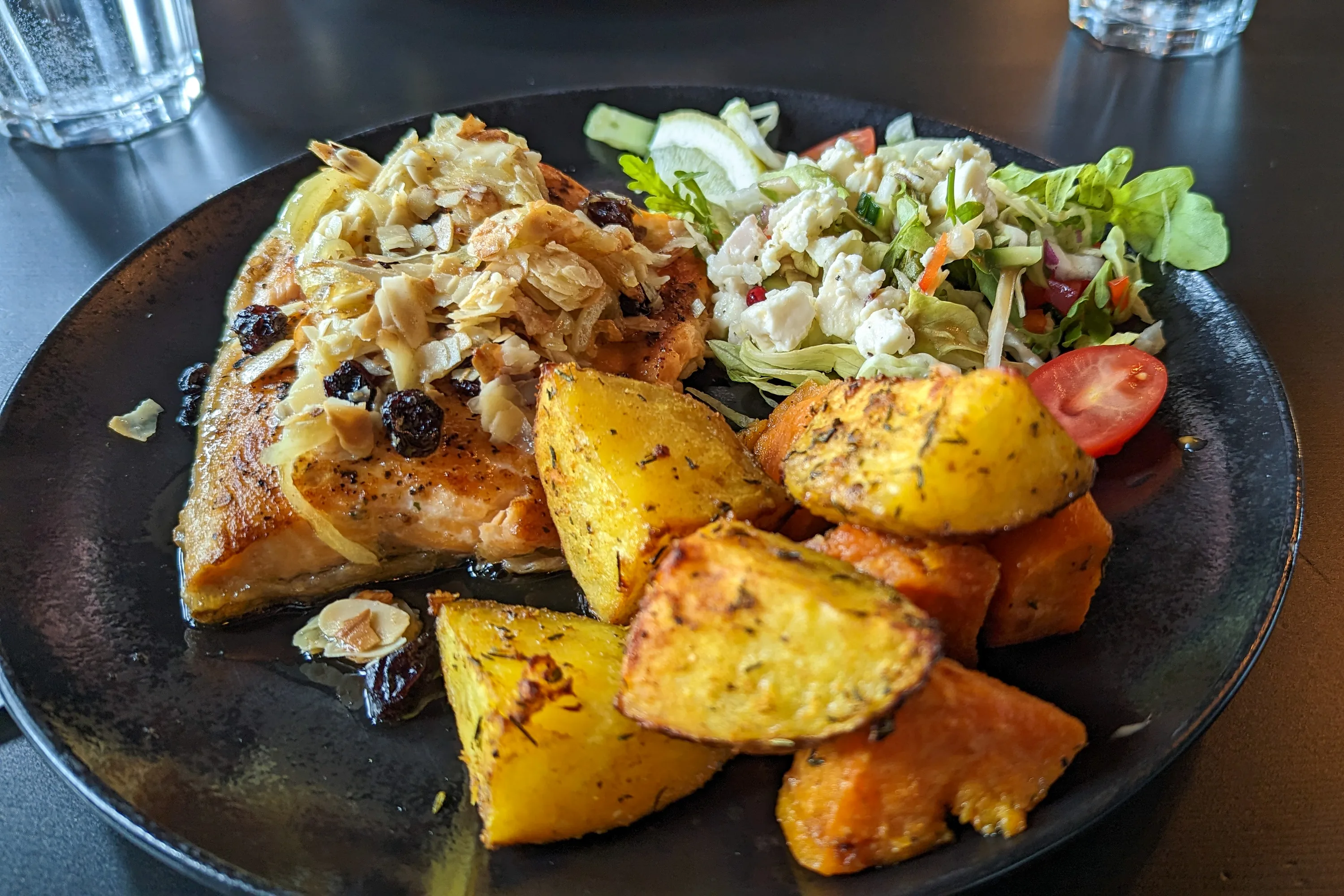 My fresh Icelandic trout at Bryggjan Grindavik Netagerðin